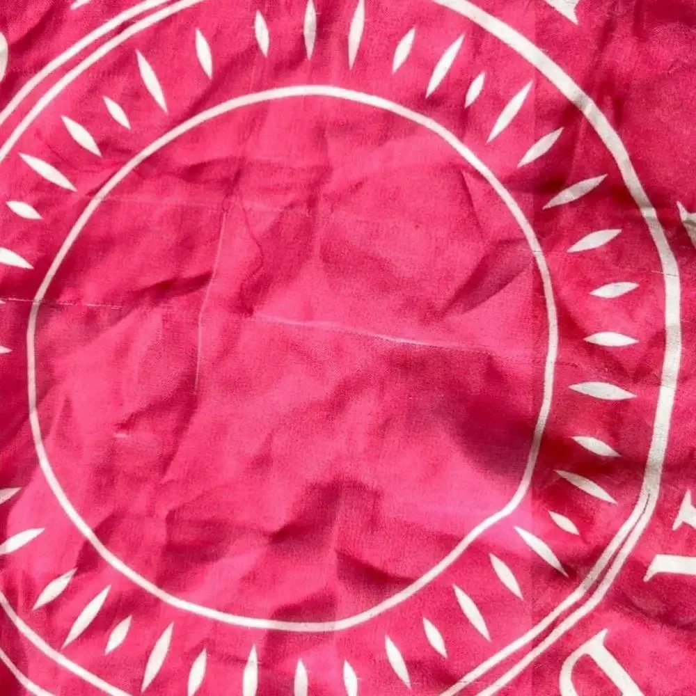 Burberry Silk Lightweight Logo Graphic Scarf in red black xl size